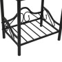 Mesita de noche de acero y vidrio templado 45x30,5x60 cm negro de vidaXL, Mesitas de noche - Ref: Foro24-246726, Precio: 60,4...
