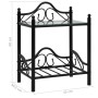 Mesita de noche de acero y vidrio templado 45x30,5x60 cm negro de vidaXL, Mesitas de noche - Ref: Foro24-246726, Precio: 60,4...