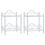 Mesitas de noche acero vidrio templado 45x30,5x60cm blanco 2uds de vidaXL, Mesitas de noche - Ref: Foro24-246729, Precio: 73,...