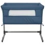 Cuna con colchón tela de lino azul marino de vidaXL, Cunas y camas para niños - Ref: Foro24-10298, Precio: 112,09 €, Descuent...