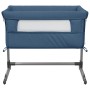Cuna con colchón tela de lino azul marino de vidaXL, Cunas y camas para niños - Ref: Foro24-10298, Precio: 113,49 €, Descuent...