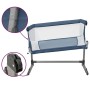 Cuna con colchón tela de lino azul marino de vidaXL, Cunas y camas para niños - Ref: Foro24-10298, Precio: 113,49 €, Descuent...