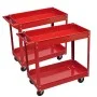 Workshop tool cart 2 pcs 2 shelves red 100 kg by vidaXL, Cargo forklifts - Ref: Foro24-140155, Price: 135,54 €, Discount: %