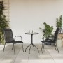 Juego de comedor para jardín 3 piezas acero negro de vidaXL, Conjuntos de jardín - Ref: Foro24-3203728, Precio: 102,96 €, Des...