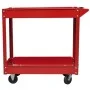 Workshop tool cart 2 pcs 2 shelves red 100 kg by vidaXL, Cargo forklifts - Ref: Foro24-140155, Price: 135,54 €, Discount: %