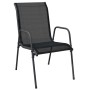 Juego de comedor para jardín 3 piezas acero negro de vidaXL, Conjuntos de jardín - Ref: Foro24-3203728, Precio: 102,96 €, Des...