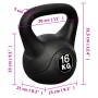 Kettlebell 16 kg de vidaXL, Peso libre - Ref: Foro24-90393, Precio: 61,44 €, Descuento: %