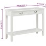 Mesa consola de madera blanco 110x35x80 cm de vidaXL, Mesas auxiliares - Ref: Foro24-249900, Precio: 185,66 €, Descuento: %
