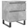 Mesita de noche madera de ingeniería gris hormigón 40x35x50 cm de vidaXL, Mesitas de noche - Ref: Foro24-830692, Precio: 57,2...
