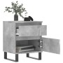 Mesita de noche madera de ingeniería gris hormigón 40x35x50 cm de vidaXL, Mesitas de noche - Ref: Foro24-830692, Precio: 57,2...
