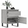 Mesita de noche 2 uds madera ingeniería gris Sonoma 40x35x50 cm de vidaXL, Mesitas de noche - Ref: Foro24-830697, Precio: 84,...
