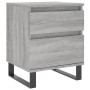 Mesita de noche 2 uds madera ingeniería gris Sonoma 40x35x50 cm de vidaXL, Mesitas de noche - Ref: Foro24-830697, Precio: 84,...