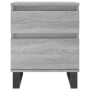 Mesita de noche 2 uds madera ingeniería gris Sonoma 40x35x50 cm de vidaXL, Mesitas de noche - Ref: Foro24-830697, Precio: 84,...