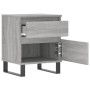 Mesita de noche 2 uds madera ingeniería gris Sonoma 40x35x50 cm de vidaXL, Mesitas de noche - Ref: Foro24-830697, Precio: 84,...