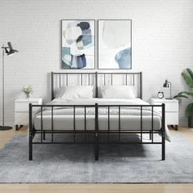 Nachttische 2 Stück Ingenieurholz glänzend weiß 40x35x50 cm von vidaXL, Nachttische - Ref: Foro24-830689, Preis: 110,76 €, Ra...