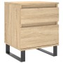 Mesitas noche 2 uds madera ingeniería roble Sonoma 40x35x50 cm de vidaXL, Mesitas de noche - Ref: Foro24-830691, Precio: 100,...