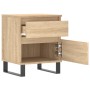 Mesitas noche 2 uds madera ingeniería roble Sonoma 40x35x50 cm de vidaXL, Mesitas de noche - Ref: Foro24-830691, Precio: 100,...