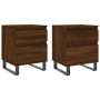 Mesitas noche 2 uds madera ingeniería marrón roble 40x35x50 cm de vidaXL, Mesitas de noche - Ref: Foro24-830699, Precio: 84,2...