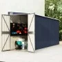 Cobertizo de jardín de pared acero galvanizado 118x382x178 cm de vidaXL, Cobertizos - Ref: Foro24-316231, Precio: 254,51 €, D...