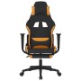 Silla gaming con reposapiés tela negro y naranja de vidaXL, Sillones para videojuegos - Ref: Foro24-3143747, Precio: 122,72 €...