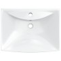 Lavabo de cerámica rectangular con orificio de grifo y desagüe de vidaXL, Lavabos - Ref: Foro24-140688, Precio: 115,46 €, Des...