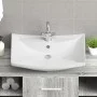 Rectangular ceramic sink with tap hole and drain by vidaXL, Sinks - Ref: Foro24-140688, Price: 116,96 €, Discount: %