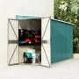 Cobertizo de jardín pared acero galvanizado verde 118x288x178cm de vidaXL, Cobertizos - Ref: Foro24-316225, Precio: 216,84 €,...