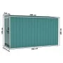 Cobertizo de jardín pared acero galvanizado verde 118x288x178cm de vidaXL, Cobertizos - Ref: Foro24-316225, Precio: 216,84 €,...