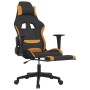 Silla gaming con reposapiés tela negro y naranja de vidaXL, Sillones para videojuegos - Ref: Foro24-3143747, Precio: 122,72 €...