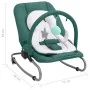 Hamaca mecedora para bebés de acero verde de vidaXL, Mecedoras y sillas para bebés - Ref: Foro24-10258, Precio: 94,79 €, Desc...