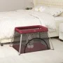 Parque infantil para bebés con colchón tela lino rojo de vidaXL, Parques para bebés - Ref: Foro24-10305, Precio: 60,38 €, Des...