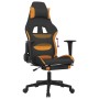 Silla gaming con reposapiés tela negro y naranja de vidaXL, Sillones para videojuegos - Ref: Foro24-3143747, Precio: 122,72 €...
