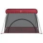 Playpen for babies with red linen fabric mattress by vidaXL, Baby Playpens - Ref: Foro24-10305, Price: 60,38 €, Discount: %