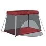Playpen for babies with red linen fabric mattress by vidaXL, Baby Playpens - Ref: Foro24-10305, Price: 60,38 €, Discount: %