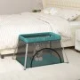 Parque infantil para bebés con colchón tela lino verde de vidaXL, Parques para bebés - Ref: Foro24-10306, Precio: 67,18 €, De...