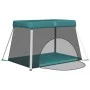 Parque infantil para bebés con colchón tela lino verde de vidaXL, Parques para bebés - Ref: Foro24-10306, Precio: 67,18 €, De...