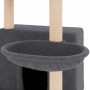 Rascador para gatos con postes de sisal gris oscuro 132 cm en Mobiliario para gatos | Comprar online en Foru.es