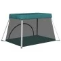 Parque infantil para bebés con colchón tela lino verde de vidaXL, Parques para bebés - Ref: Foro24-10306, Precio: 67,18 €, De...