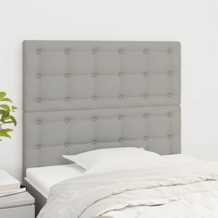 Headboards 2 units of light gray fabric 100x5x78/88 cm by vidaXL, Headboards and footboards - Ref: Foro24-3116756, Price: 62,...