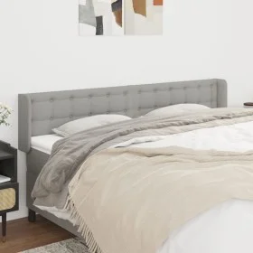 Cabecero de tela gris claro 203x16x78/88 cm de vidaXL, Cabeceros y pies de cama - Ref: Foro24-3119224, Precio: 75,08 €, Descu...