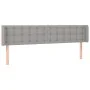 Kopfteil aus hellgrauem Stoff, 203 x 16 x 78/88 cm von vidaXL, Kopf- und Fußteile - Ref: Foro24-3119224, Preis: 75,08 €, Raba...