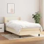 Box spring bed with cream fabric mattress 90x200 cm by vidaXL, Beds and slatted bases - Ref: Foro24-3126058, Price: 289,87 €,...