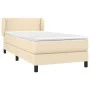 Box spring bed with cream fabric mattress 90x200 cm by vidaXL, Beds and slatted bases - Ref: Foro24-3126058, Price: 289,87 €,...