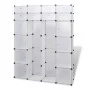 Armario modular con 18 compartimentos blanco 37x146x180,5 cm de vidaXL, Armarios roperos - Ref: Foro24-240502, Precio: 112,63...