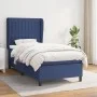 Box spring bed with blue fabric mattress 90x190 cm by vidaXL, Beds and slatted bases - Ref: Foro24-3128091, Price: 343,02 €, ...