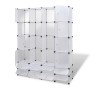 Armario modular con 18 compartimentos blanco 37x146x180,5 cm de vidaXL, Armarios roperos - Ref: Foro24-240502, Precio: 114,55...