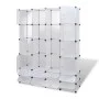 Armario modular con 18 compartimentos blanco 37x146x180,5 cm de vidaXL, Armarios roperos - Ref: Foro24-240502, Precio: 112,63...