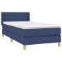 Cama box spring con colchón tela azul 90x190 cm de vidaXL, Camas y somieres - Ref: Foro24-3130079, Precio: 310,47 €, Descuent...