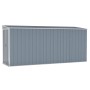 Cobertizo de jardín pared acero galvanizado gris 118x382x178 cm de vidaXL, Cobertizos - Ref: Foro24-316230, Precio: 283,70 €,...