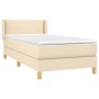 Cama box spring con colchón tela color crema 90x200 cm de vidaXL, Camas y somieres - Ref: Foro24-3130166, Precio: 287,52 €, D...